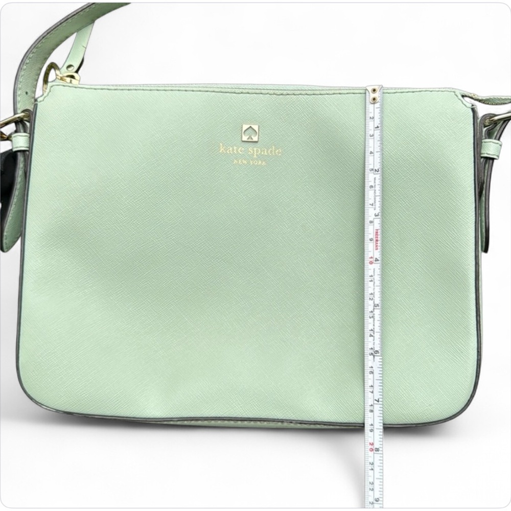 Kate Spade with free bag charm leather mint green crossbody bag shoulder tiffany - Picture 8 of 8